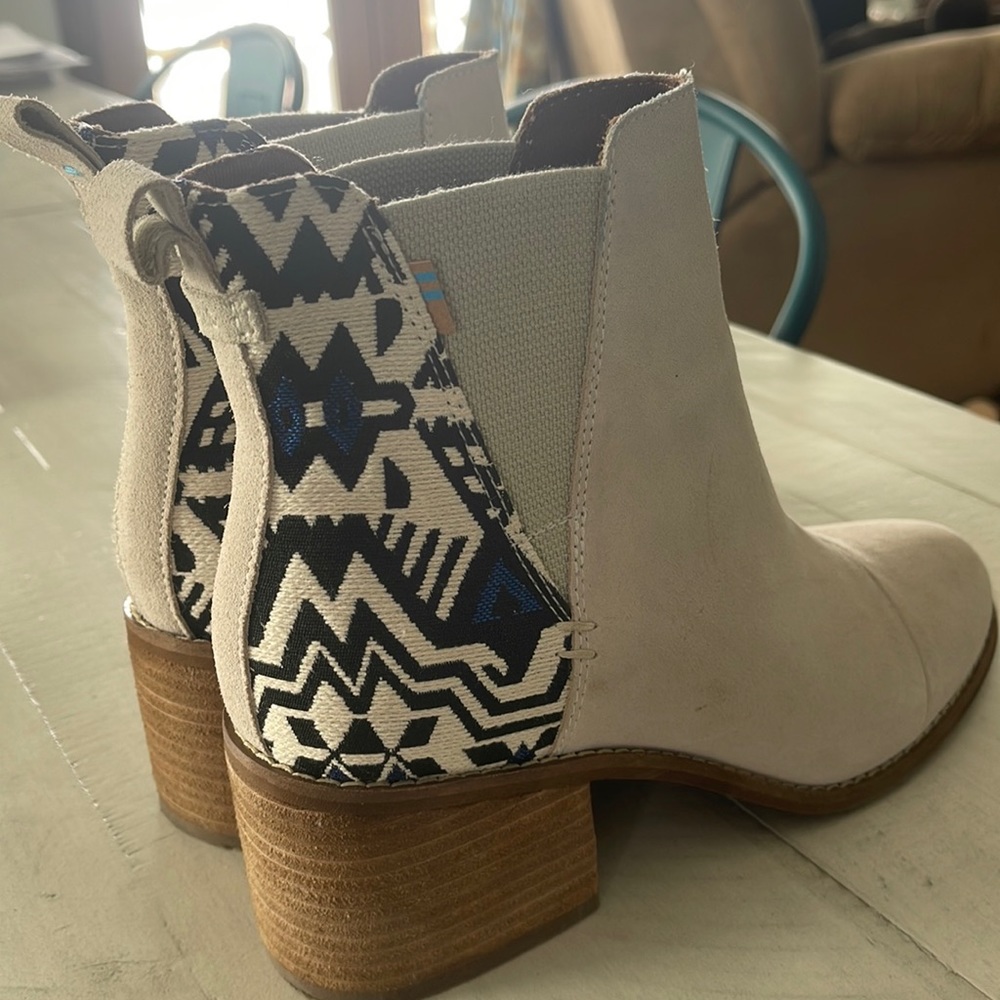 Toms Blue Pattern Bootie